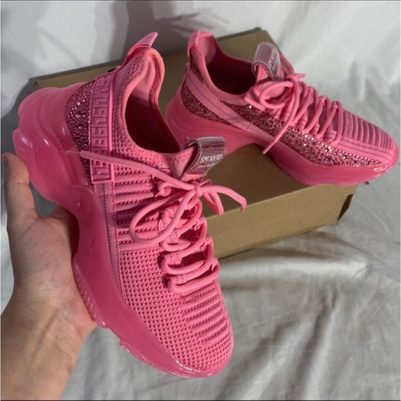 Steve Madden Maxima Hot Pink Rhinestone Shoes New With Box Womans - Picture 5 of 6